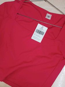 Square Neck Long Sleeve Top