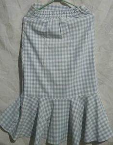 Gingham Ruffle Hem Skirt