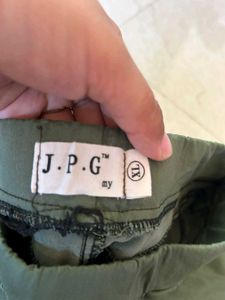 Olive Green Casual Pants