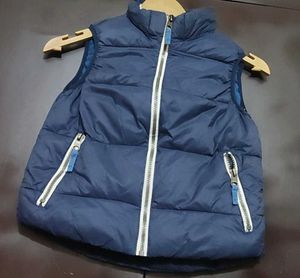 Navy Blue Winter Cut Sleeve Jacket 4-5 Year Boy