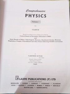 Comprehensive Physics set of Vol I &amp; Ii Class XI
