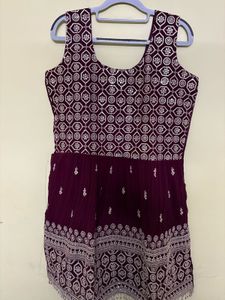 Elegant burgundy Kurta Sarara Set