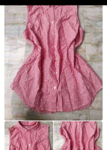 Pink Polka Dot Sleeveless Top