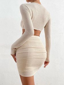 SHEIN Chiquease O-Ring Cut Out Waist Bodycon Dress