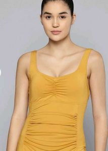 Decathlon Mustard One-Piece Swimsuit