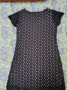 Navy Blue Patterned Dress
