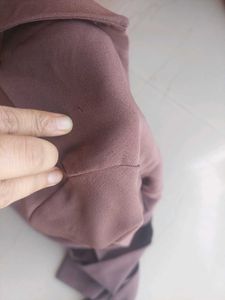 H &amp; M Brown Back Tie Crop Shirt