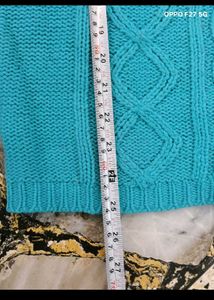 Blue Knitted Warm Sweater