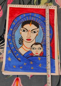 Madhubani Mother Daughter Painting 🎨