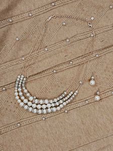 Beautiful Pearl Necklace with earrings