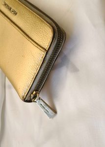Michael Kors Pale Gold Continental Leather Wallet