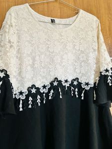 Black &amp; White Colour Tunic Or One Pice