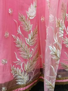 Bright Baby Pink Lehenga Dupatta Set