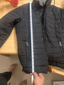Black Puffer Jacket with Hood