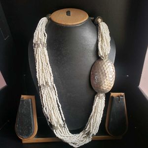 White Beads Necklace