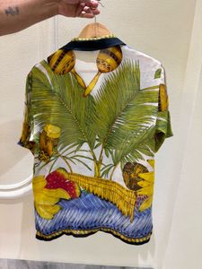 Tropical Y2K Print Shirt