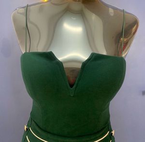 Classy Dark Green Chic Bodycon Mini Dress