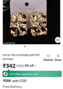 Gold Plated Classic Earrings.. 😍