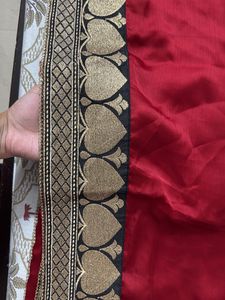 Pure silk Vintage Deep red Banarasi saree