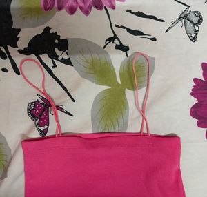 Hot Pink Ribbed Zara Dress