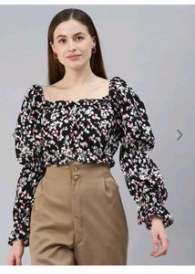 Beautiful Floral Print Crop Top