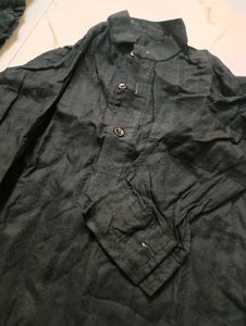 Kids Black Kurta Pajama Set