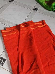 Orange &amp; Pink Saree