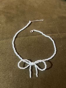 Pearl Bow Necklace