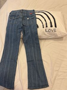 Striped Flare Jeans