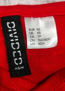 ✅H&amp;M XS size Red Long Sleeve Top✅