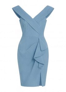 Chic Light Blue Bodycon Dress