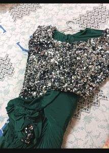 Ready To Wear Sequin Ruffle Saree