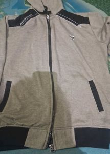 Stylish Grey Zip-Up Hoodie