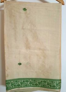 Elegant Beige &amp; Green Saree