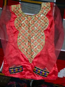 Elegant Pink Ethnic Short kurti😍