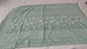 Light Green Floral Print Saree