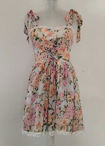 Floral goddess chiffon dress