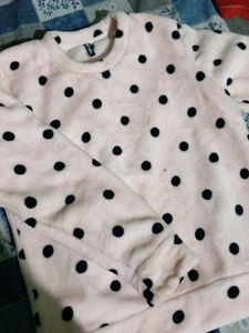 Pink Polka Dot Sweater