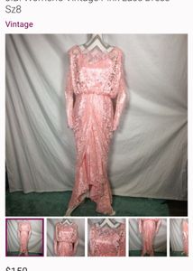 Pink Lace Maxi Gown