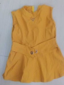 Chic Mustard Yellow Mini Dress