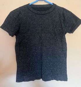 Charcoal Black Shimmer Top