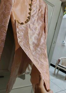 Peach One Side Indo Western