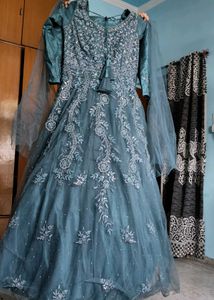 Elegant Blue Ethnic Gown