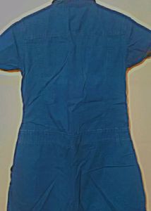 Dark Blue Denim One Piece / Size - Xl