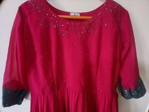 Pink Embellished GOWN With Dupatta