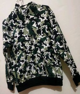 Olive Black Print Hoodie Sweatshirt For 10-12 Year