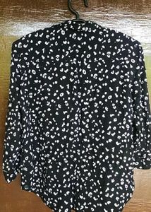 Black &amp; White Print Top
