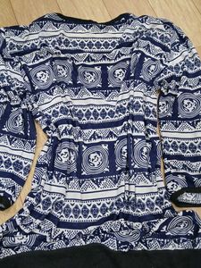 Patterned Long Sleeve Top