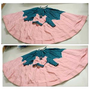 Pink & Teal Lehanga Set