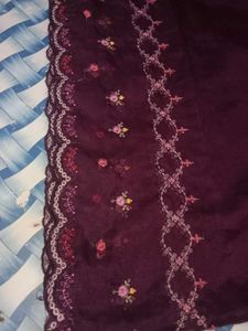 Purple Embroidered Kurta Set